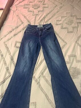 Women's Dark Blue Flare Jeans by